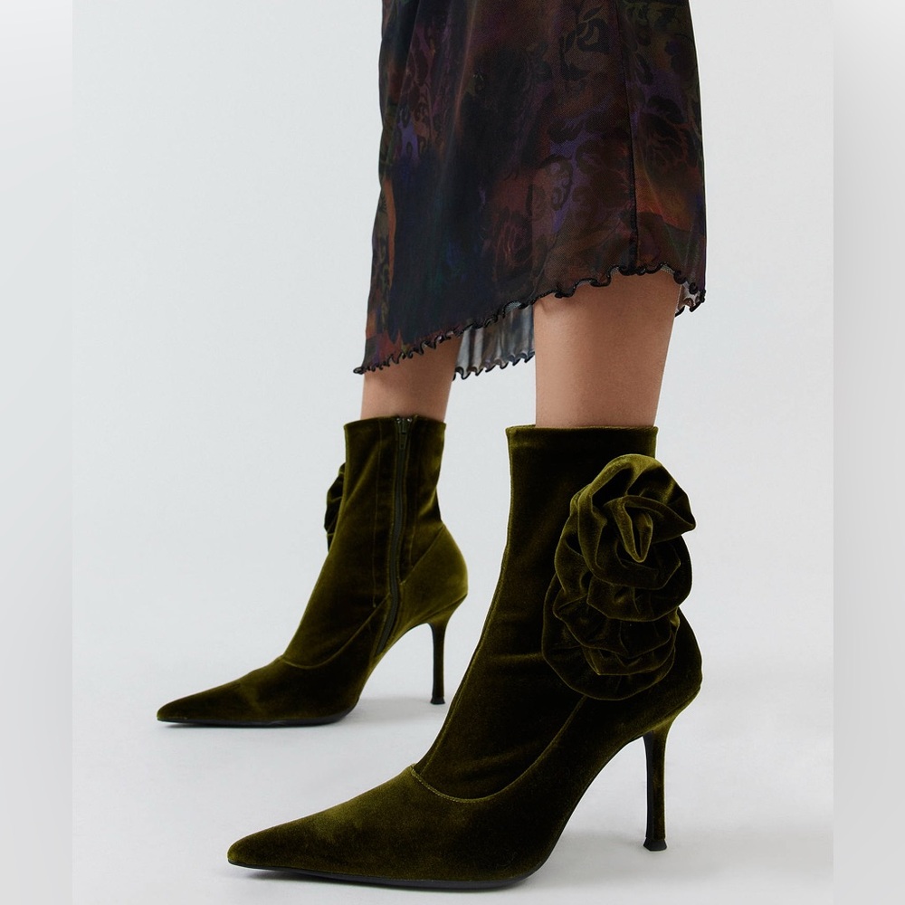 Jeffrey Campbell Velvet Booties